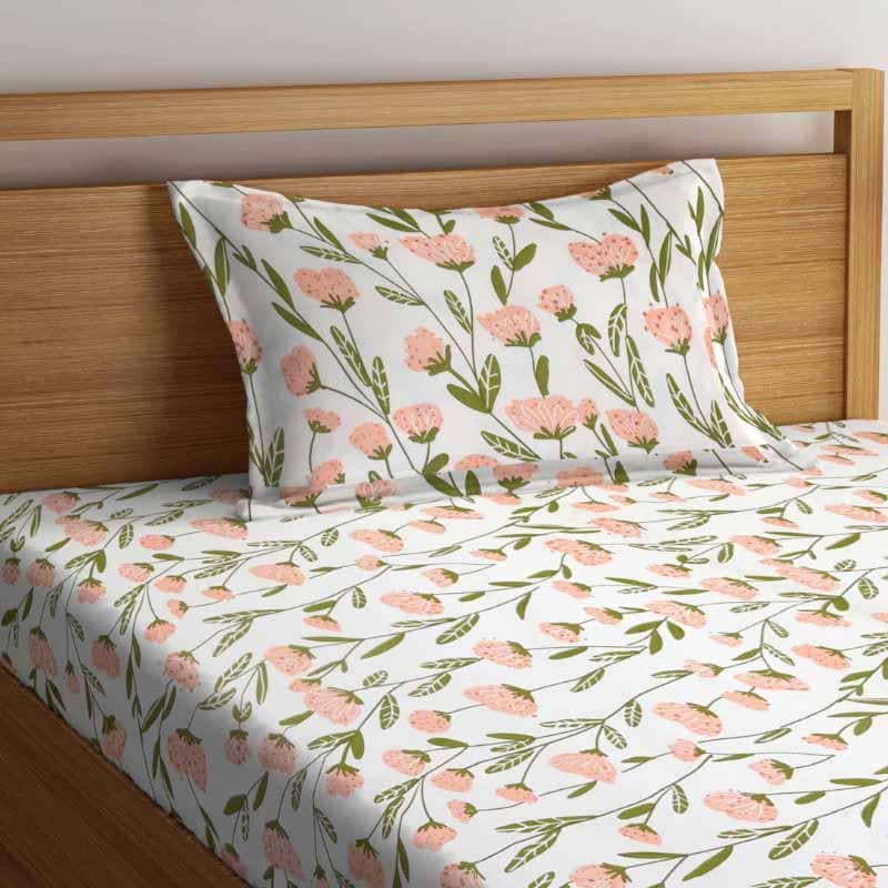 Blooming Tulips Printed Bedsheet - 150 GSM media 4
