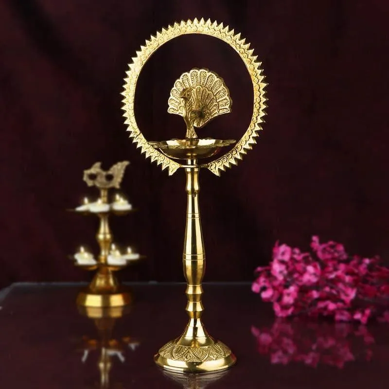 Divine Aura Brass Lamp - Medium media 1
