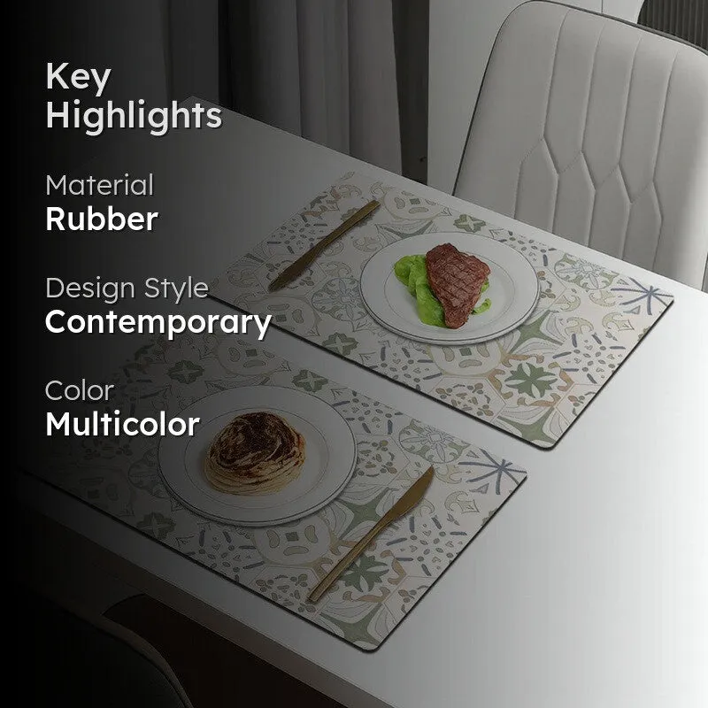 Rectangle Rubber Table Mats - Set Of Two media 2