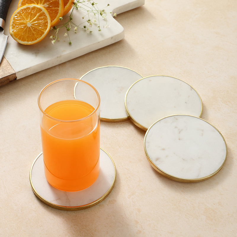 Vellune Marble Coaster - Set Of Four