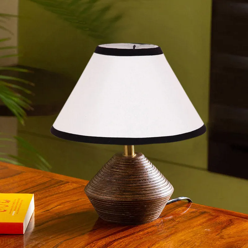 Yami Cone Wooden Table Lamp - White,Black,Brown media 1