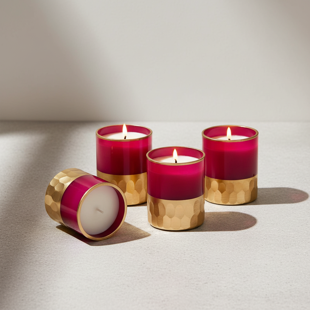 Mogra Scented Votive Candles - Set of Four