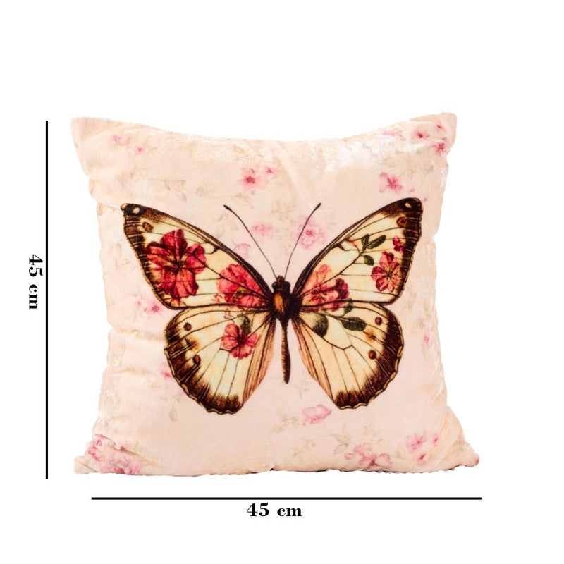 Butterfly Bloom Cotton Velvet Cushion media 5