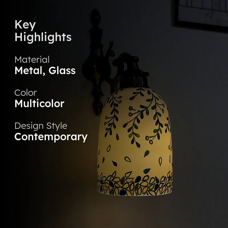 Petal Drops Hand Painted Wall Lamp media 2