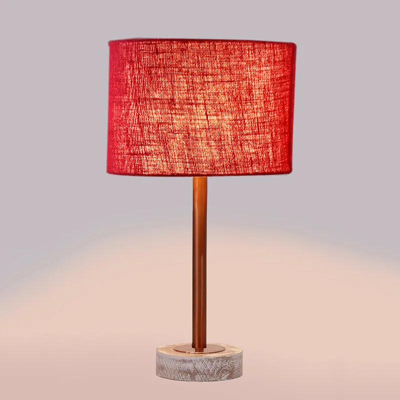 Sienna I Rodin Wooden Table Lamp - Maroon,Copper,White media 5