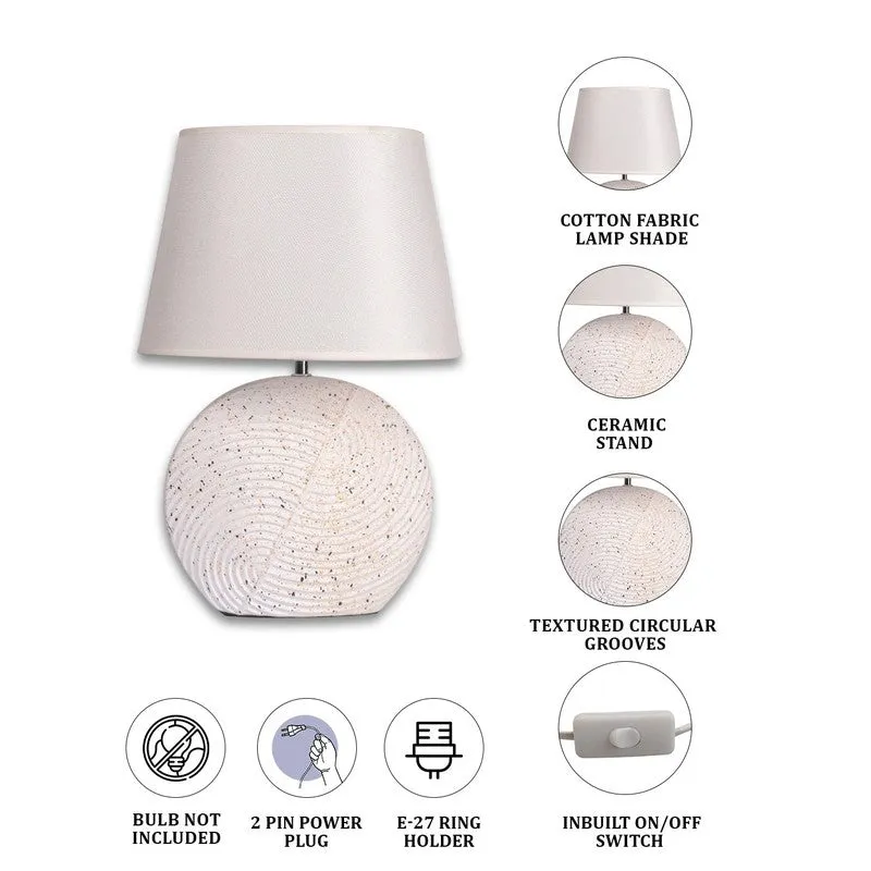 AarviDecor Gideon Accent Ceramic Table Lamp - White media 8