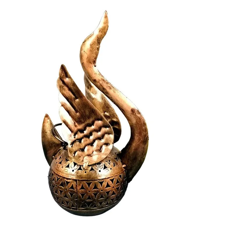 Swan Grace Iron Duo Tealight Candle Holder media 5