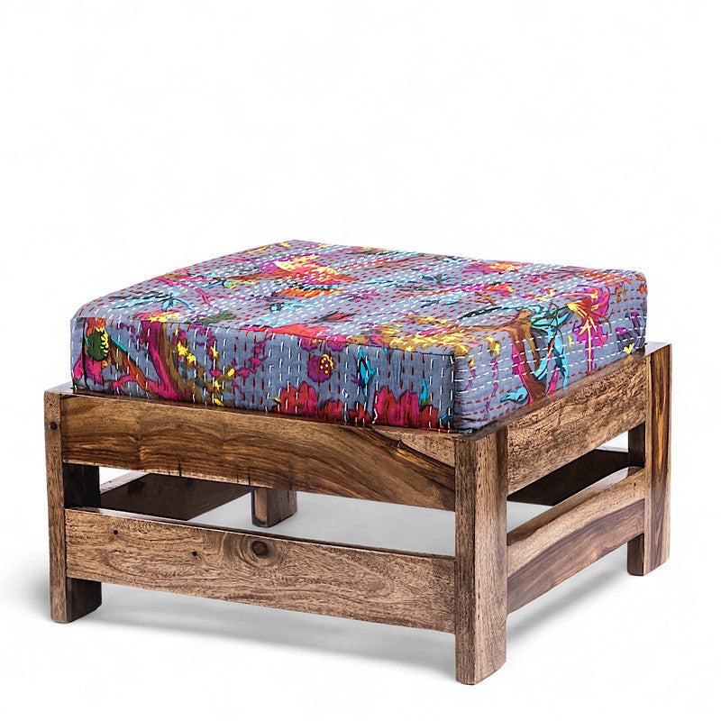 Lexon Sheesham Wooden Bench with Cushions (Grey) - Four Piece Set media 5