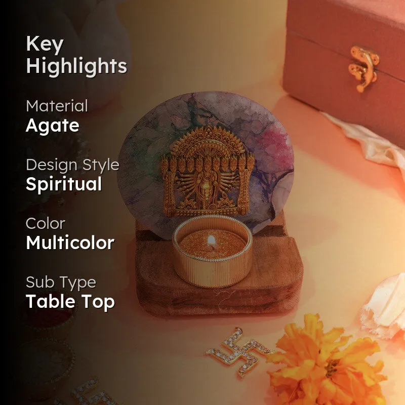 Divine Aura Lord Narayan Tealight Candle Holder media 2