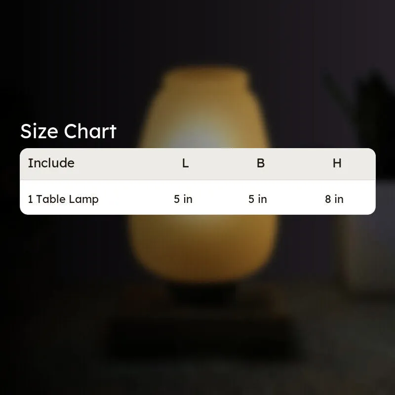 Lumitrex Glass Table Lamp With Wooden Base - White media 10