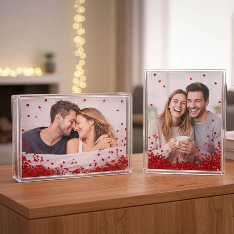 Sweetheart Memory Glitter Acrylic Photo Frame - Red media 4