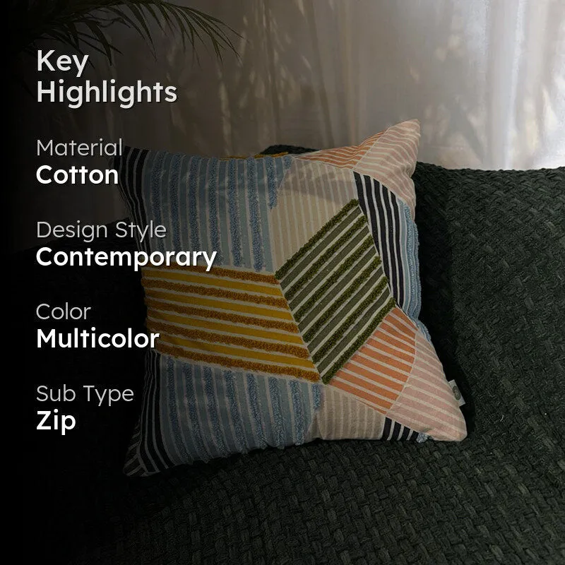 Abstract Geo Cotton Cushion Cover media 2
