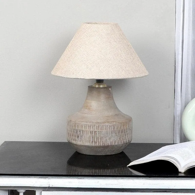 Truda Martha Fabric Table Lamp - White media 3