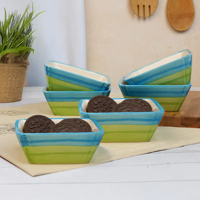 Souk Sips Ceramic Snack Bowl (170 mL) - Set Of Six media 1