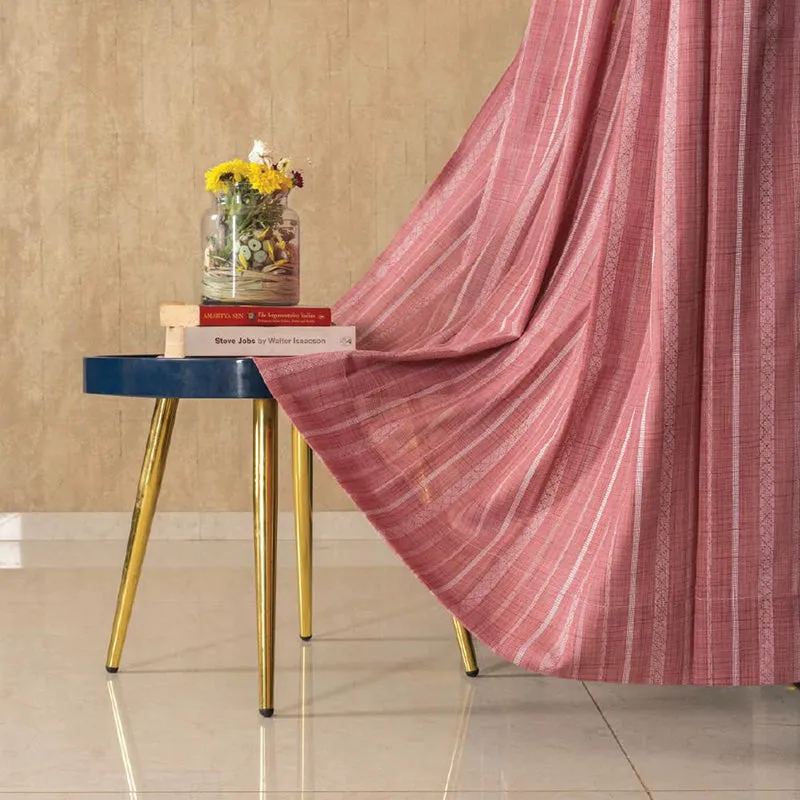 Urban Space Vertical Weaves Curtain (Berry) - Set Of Two media 1