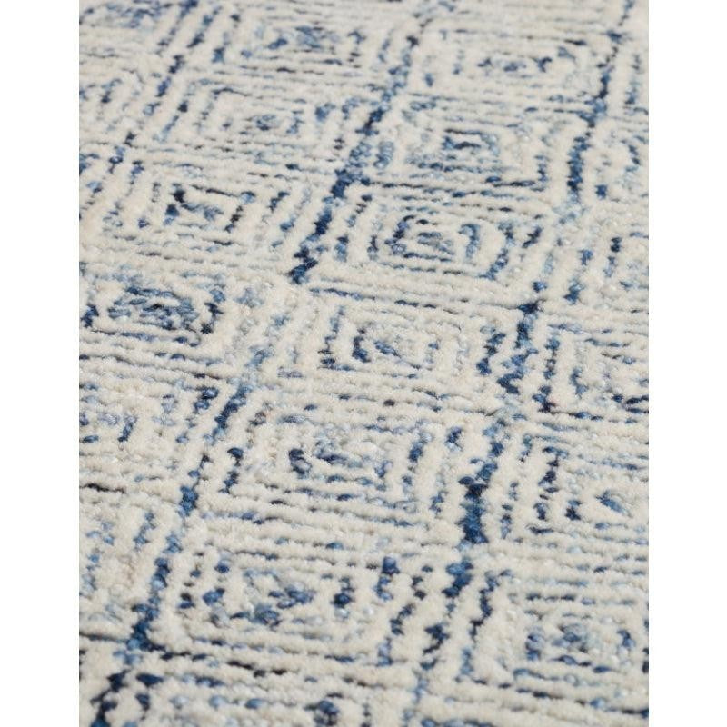 Timeless Textures Hand Tufted Wool Rug - Blue & White media 6