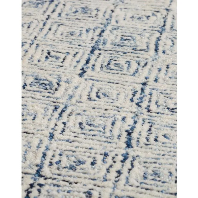 Timeless Textures Hand Tufted Wool Rug - Blue & White media 6