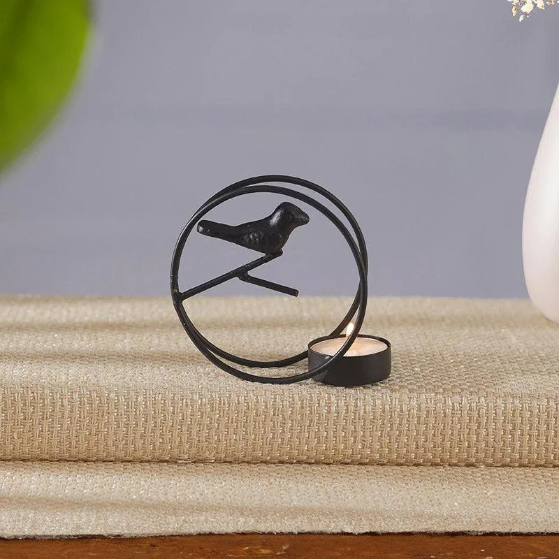 Alaiza Chirp Tealight Candle Holder (Black) - Set Of Four media 5