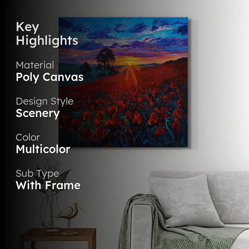Countryside Poppy Field Wall Painting media 2
