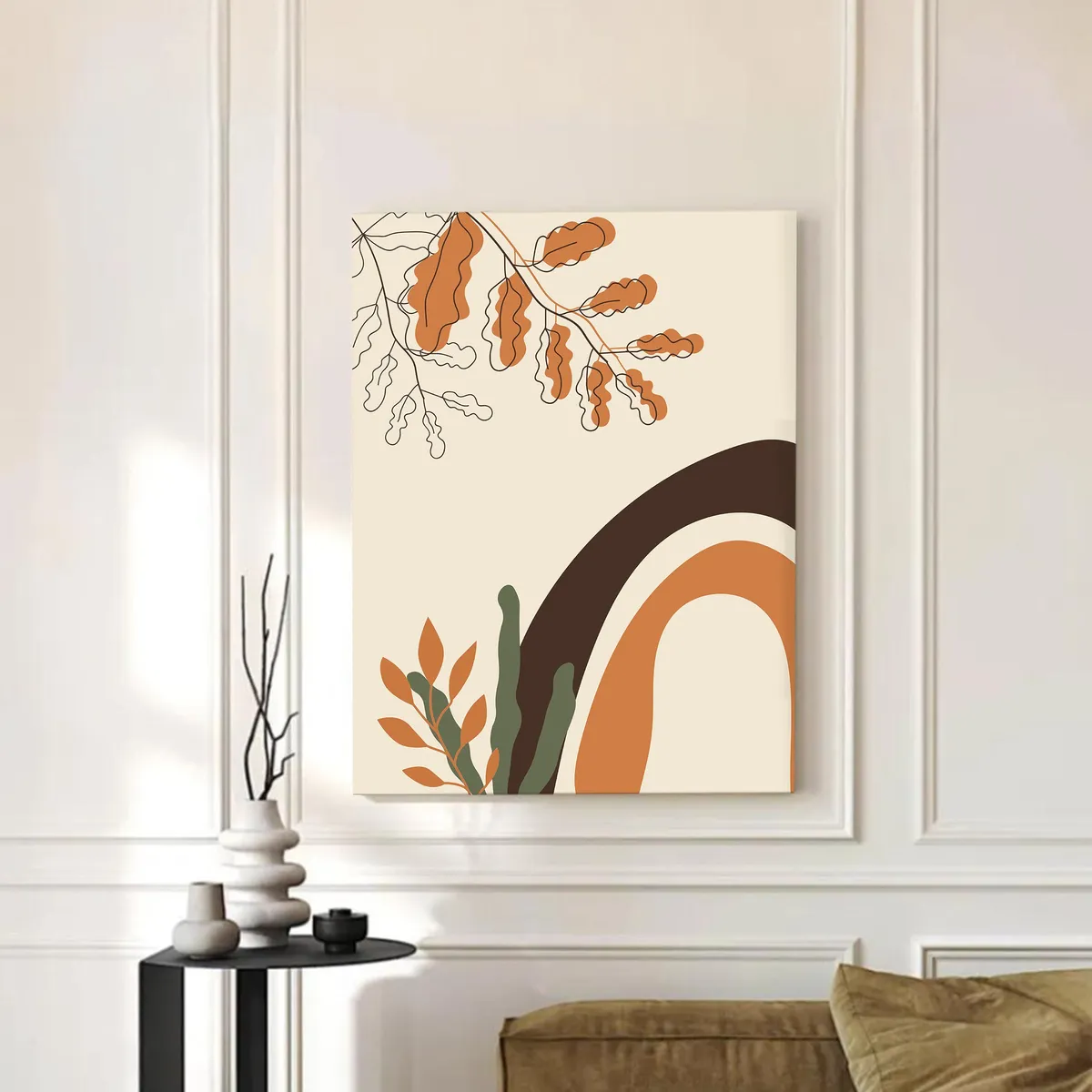 Soft Terra Cotton Canvas Wall Painting media 3