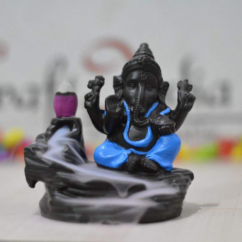 Lord Ganapathi Smoke Fountain - Blue & Black media 4
