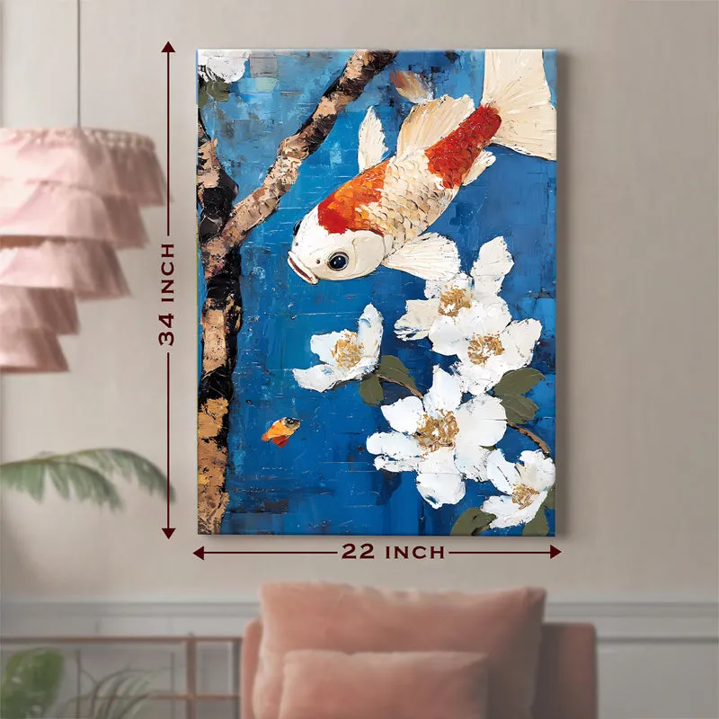 Koi & Flowers Wall Art media 8