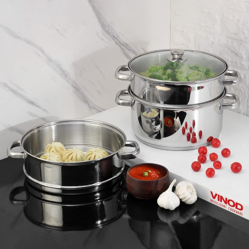Vinod Fenric 3 Tier Stainless Steel Steamer media 3