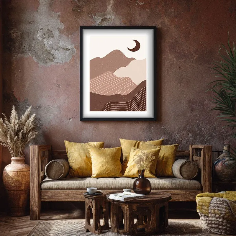 Pastel Solitude Canvas Wall Painting With Black Frame media 7