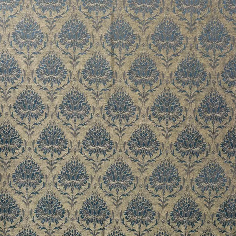 European Baroque Floral Single Curtain (Blue) media 4