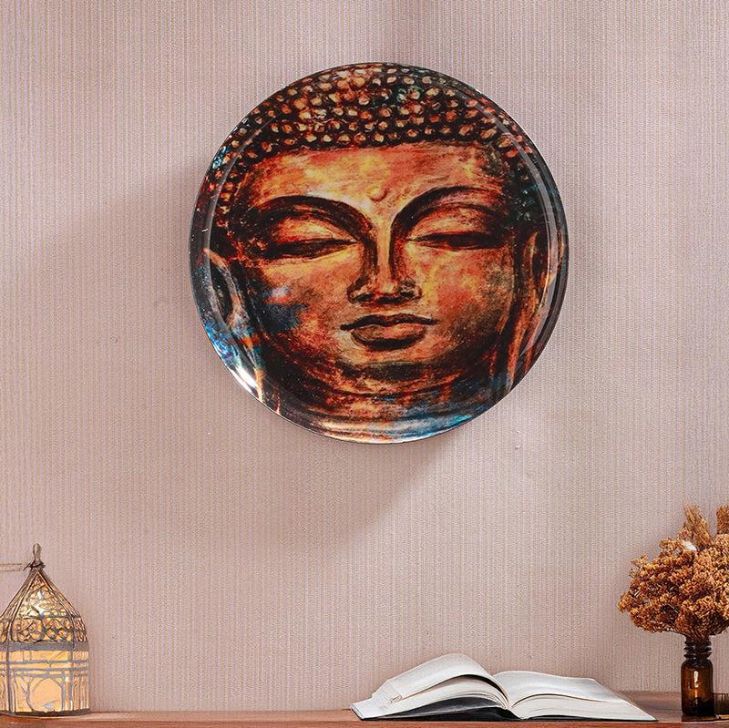 Atherin Buddha Face Printed Metal Wall Plate media 3