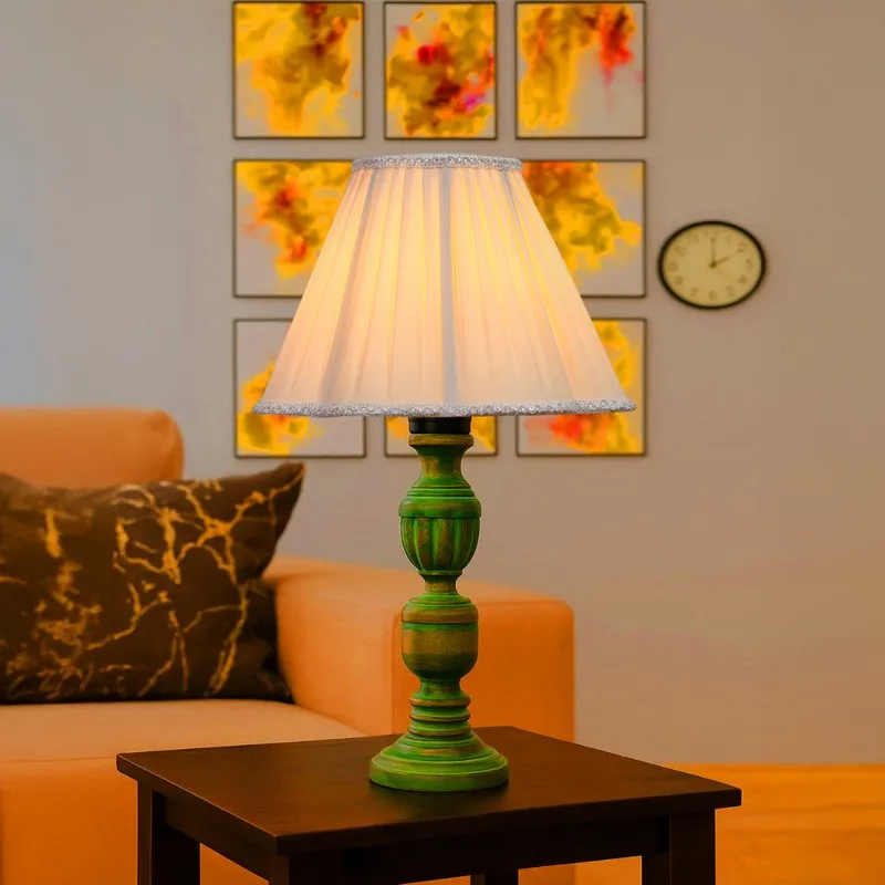 Arvello Rivo Wooden Table Lamp - OffWhite media 3