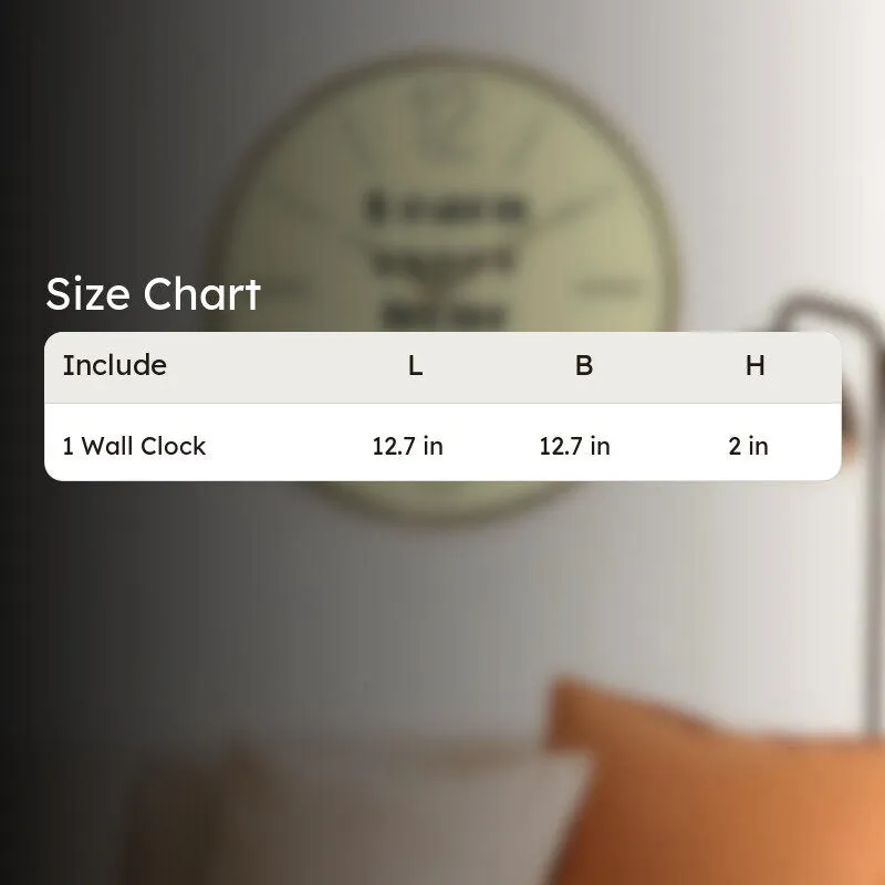 Learn Every Hour Round Analog Wall Clock - Yellow media 8
