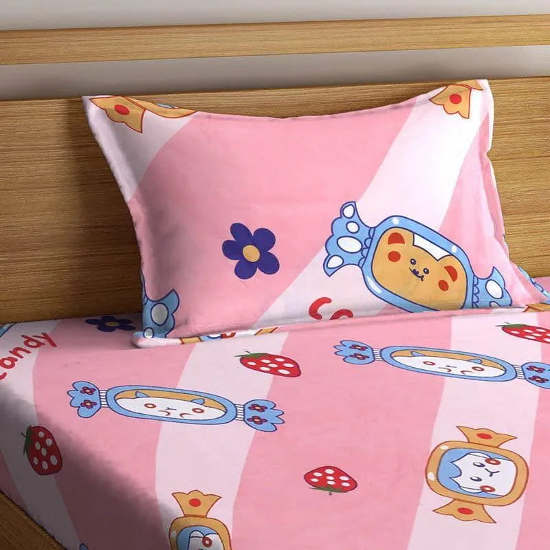 Pink Candy Kids Bedsheet - 130 GSM media 3