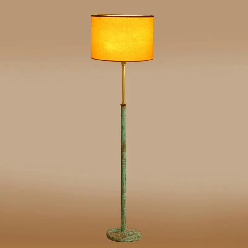 Amber Glow Wooden Floor Lamp - Yellow media 6