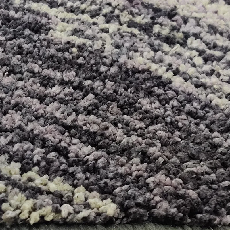 Albion Geometric Micro Fiber Area Rug - Blue & Black media 5