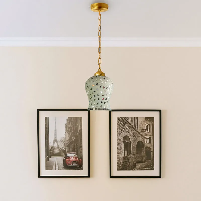 Mosaic Gild Metal & Glass Ceiling Lamp media 3