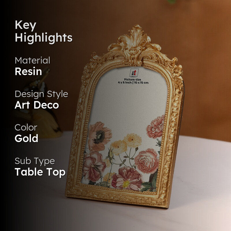 Golden Twirl Resin Photo Frame media 2