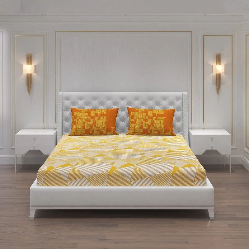 Monte Carlo Striped Triangle Cotton Bedsheet - 104 TC media 3