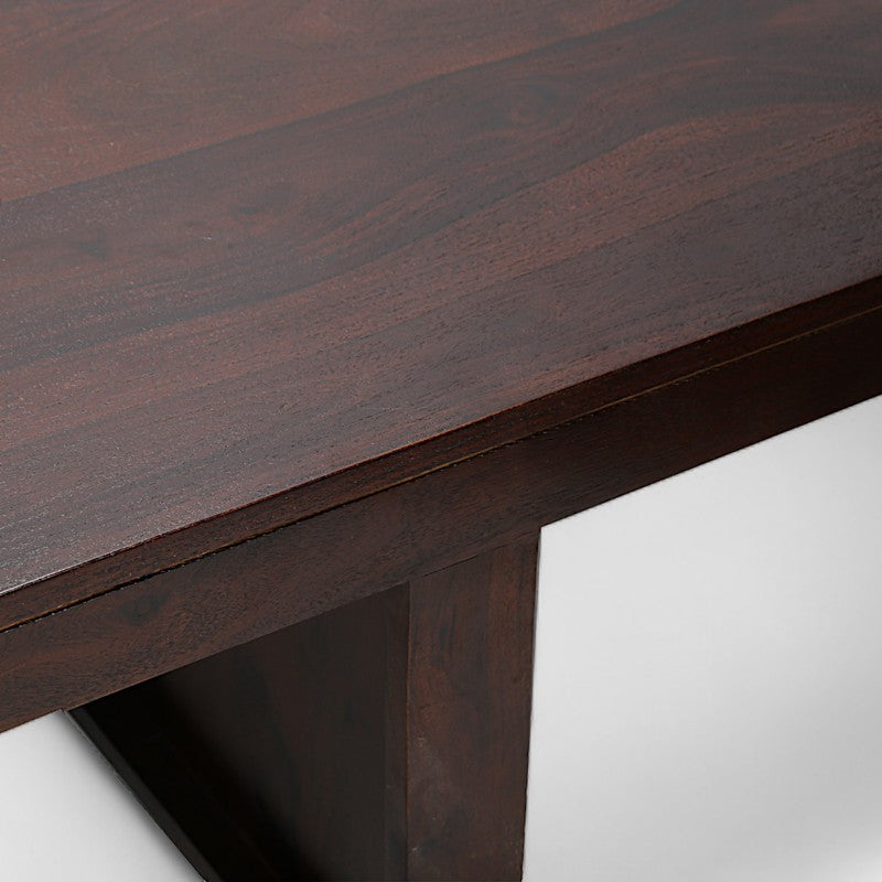 Drexon Sheesham Wooden Center Table with Stools (Deep Brown,Grey) - Five Piece Set media 5