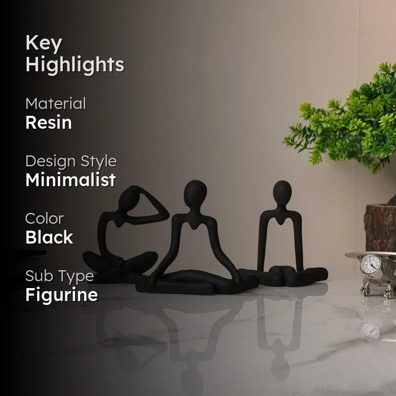 Soulful Asanas Showpiece - Set Of Three media 2