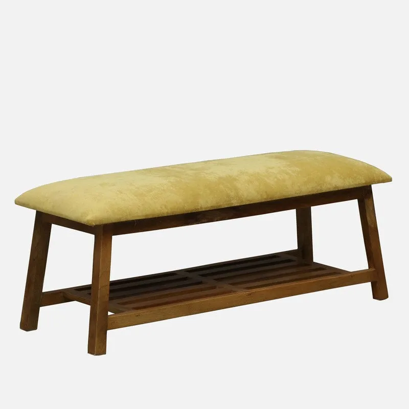 Grid Mango Wood Shoe Rack - Yellow media 4