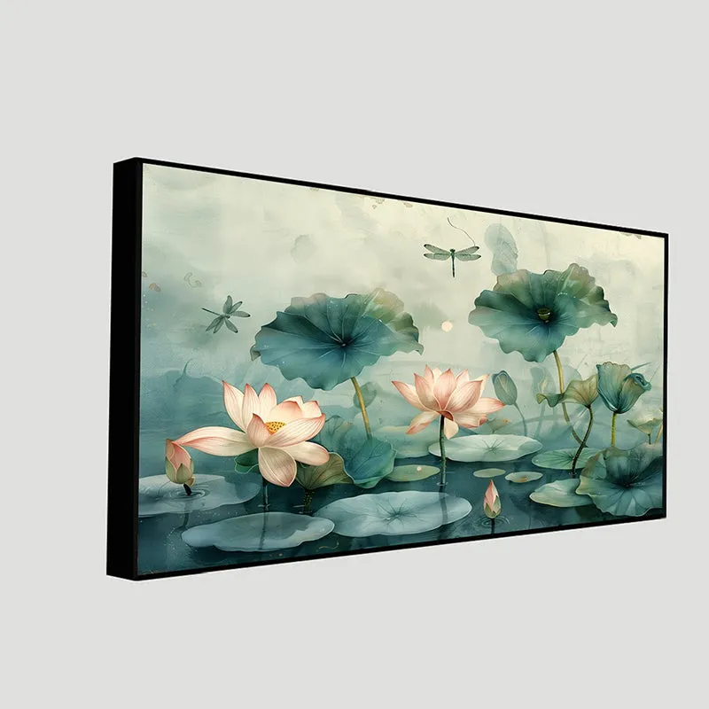 Lotus Vista Canvas Wall Painting media 6