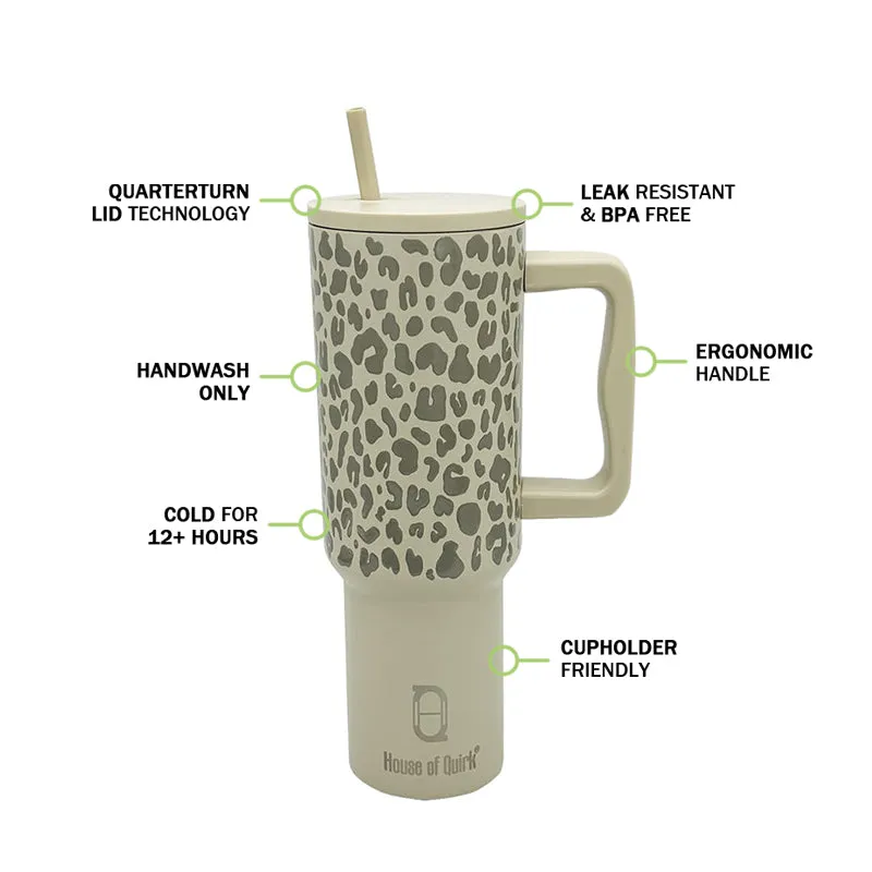 Savanna Splash Stainless Steel Tumbler (1200 ML) - Beige media 3