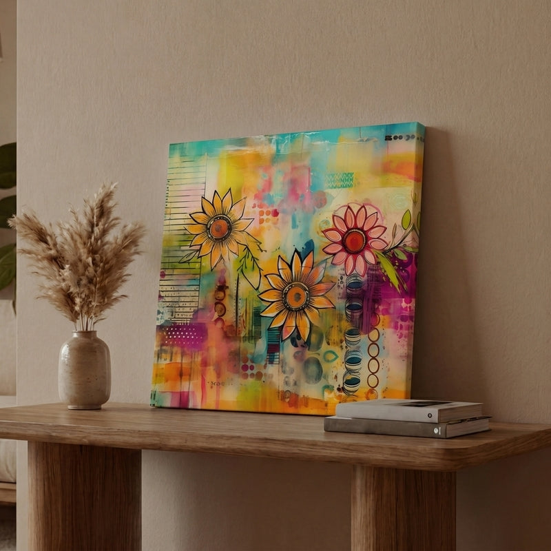 Abstra Floral Canvas Wall Art
