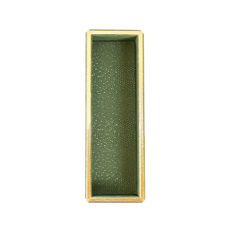 Tisquo Faux Leather Cutlery Tray - Olive Green media 5