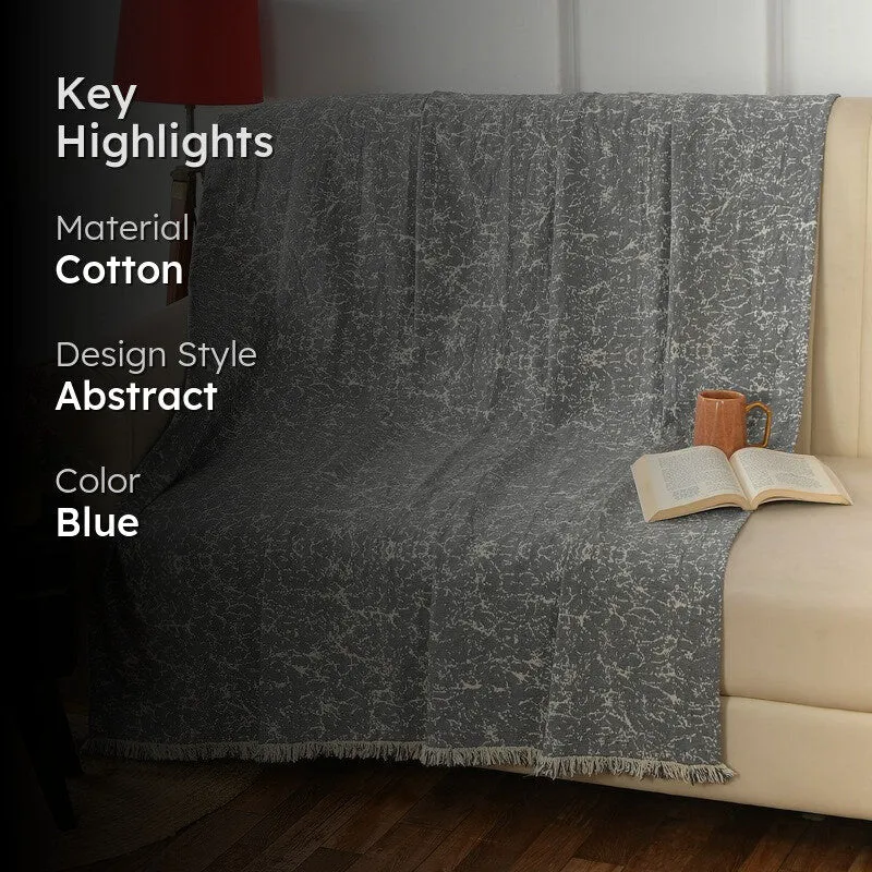 Snugvia Abstract Cotton Throws - Blue media 2