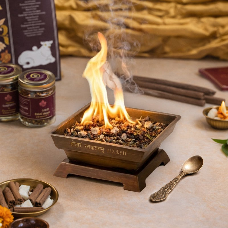 Mini Hawan Kund With Spoon - Two Piece Set media 6
