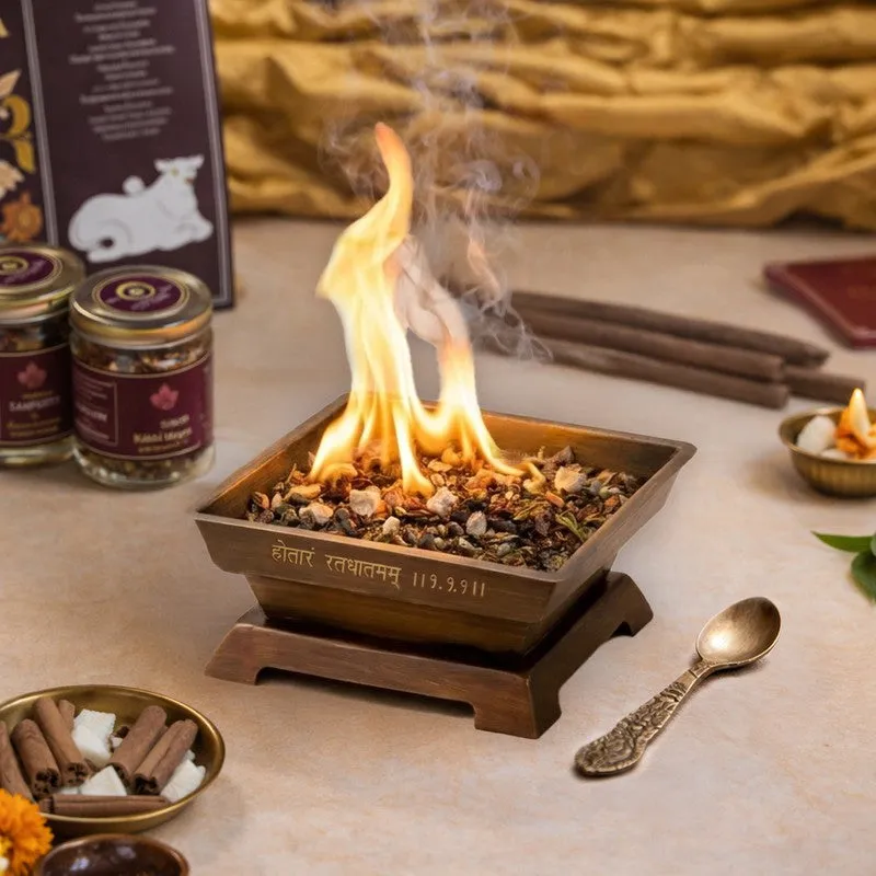 Mini Hawan Kund With Spoon - Two Piece Set media 6