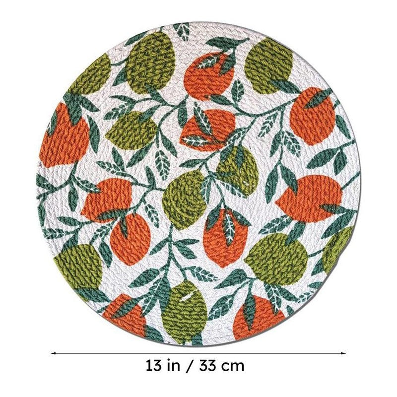 Fruity Farm Placemat - Green & Rust media 7