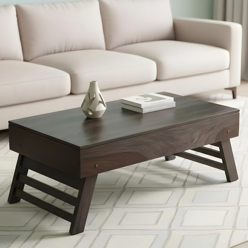Arvion Sheesham Wooden Center Table - Dark Brown